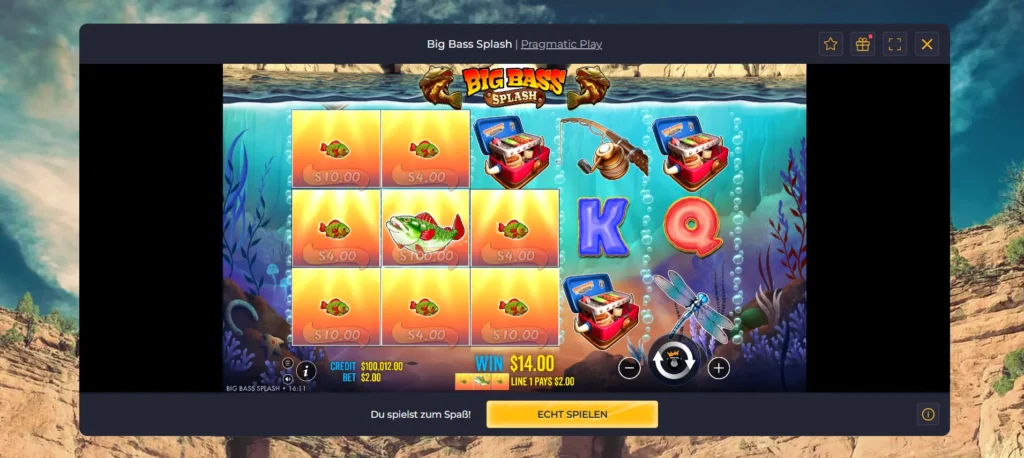 Big Bass Splash RollingSlots Spiele