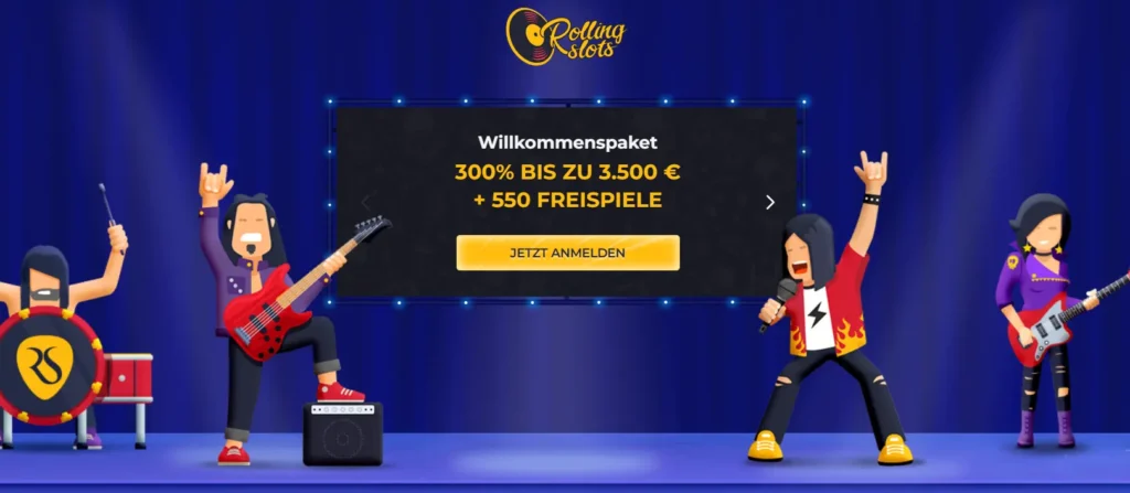 Willkommenspaket bei Rolling Slots