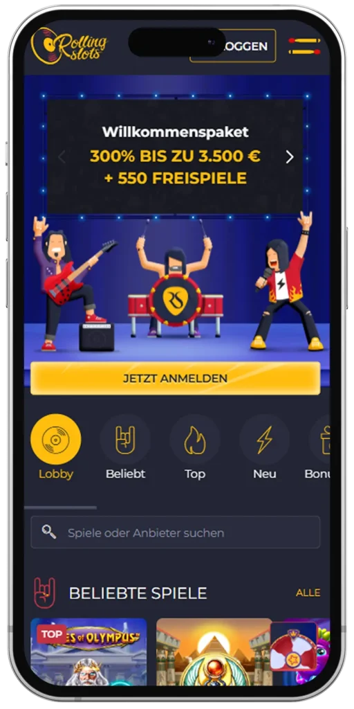 Mobile Version of RollingSlots