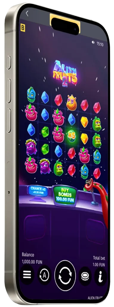 Alien Fruits bei Rolling Slots Casino App