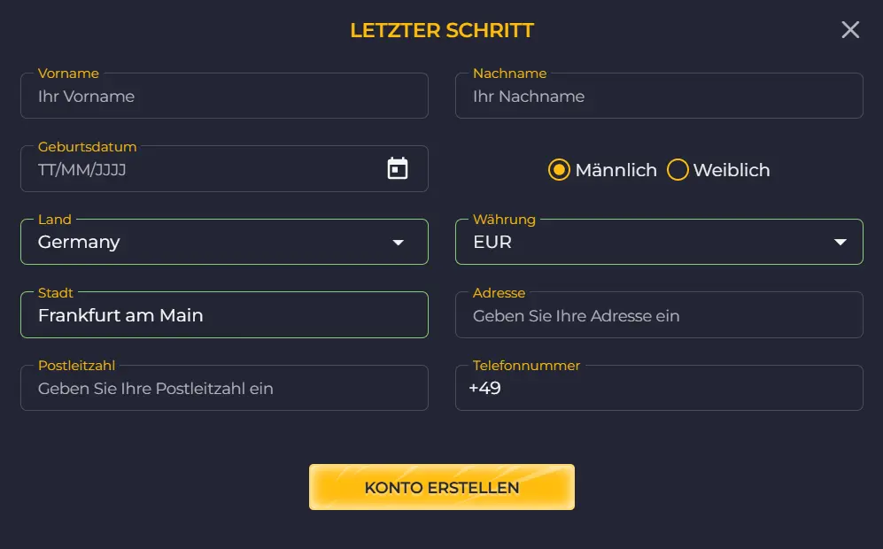 Der letzte Schritt vor dem Rolling Slots Casino Login