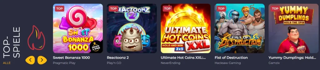 Top Rolling Slots Spiele